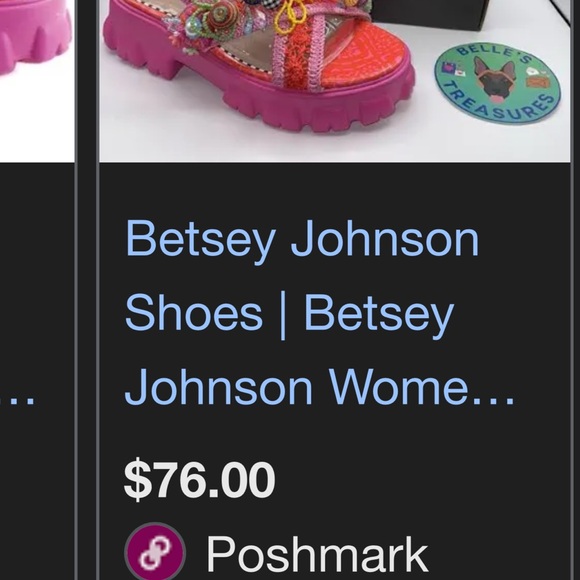 Betsey Johnson Greysen Pink and Red Platform Sandals Like New - Picture 10 of 11